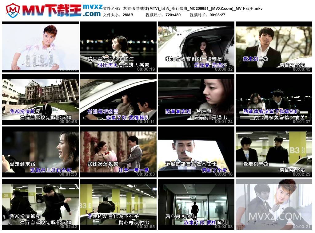 龙啸-爱情赌徒(MTV)_国语_流行歌曲_MC206651